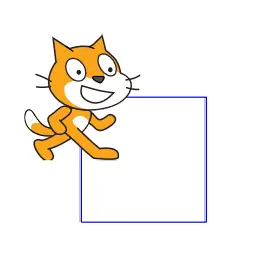 Ferningur teiknaður í Scratch