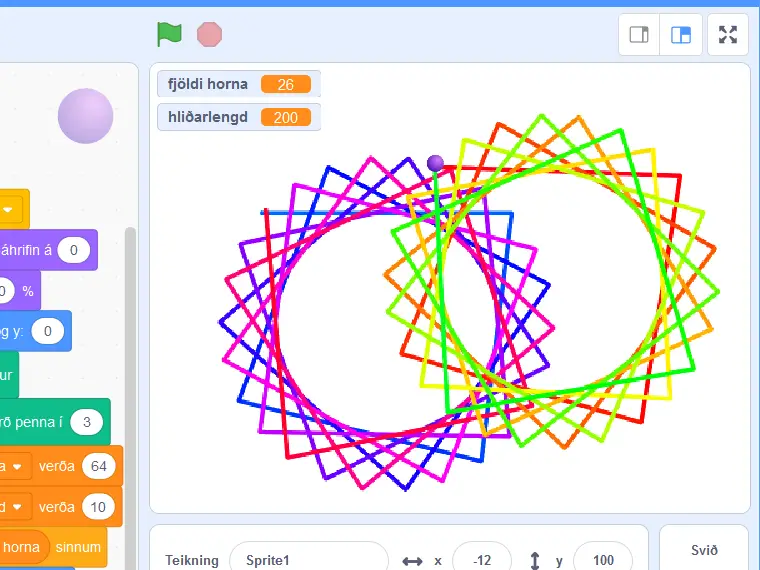 Frjáls sköpun með Scratch: mynstur 5