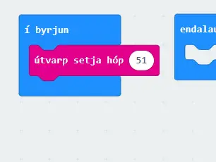 Útvarpshópur stilltur í MakeCode